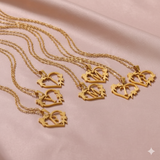 1 Suitable OEM Heart-Shaped Patterned Letter Stainless Steel, Copper, 925 Silver Jewelry Necklace