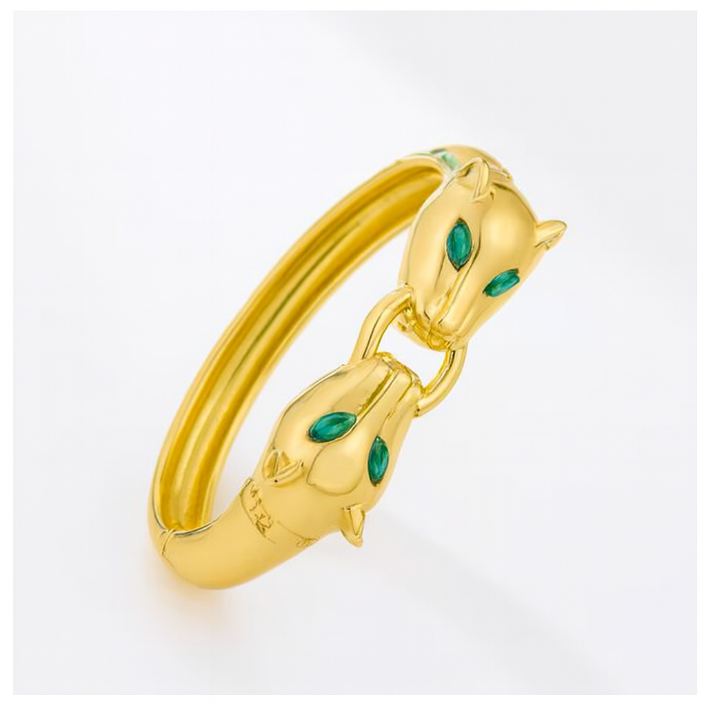 18K Gold Plated Diagonal Alloy Women's High-End Touch Bracelet