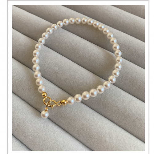 Fashionable Freshwater Pearl Magnetic Clasp Bracelet — Women’s Elegant Gift Jewelry