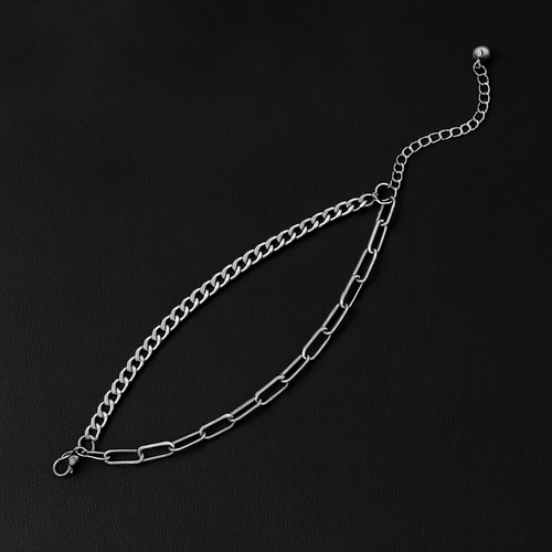 Trendy Double-Layer Splicing Bracelet — Hip-Hop Niche Design for Men & Women