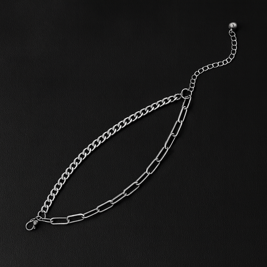 Trendy Double-Layer Splicing Bracelet — Hip-Hop Niche Design for Men & Women