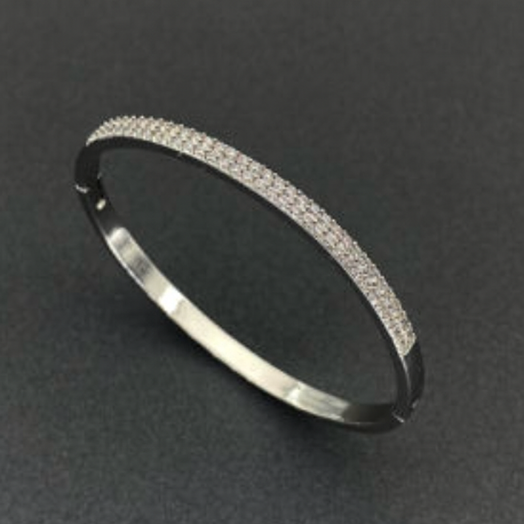 Multicolor Zirconium Buckle Bracelet — European Luxury Micro-Inlaid Design