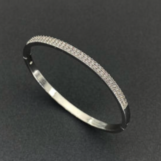 Multicolor Zirconium Buckle Bracelet — European Luxury Micro-Inlaid Design