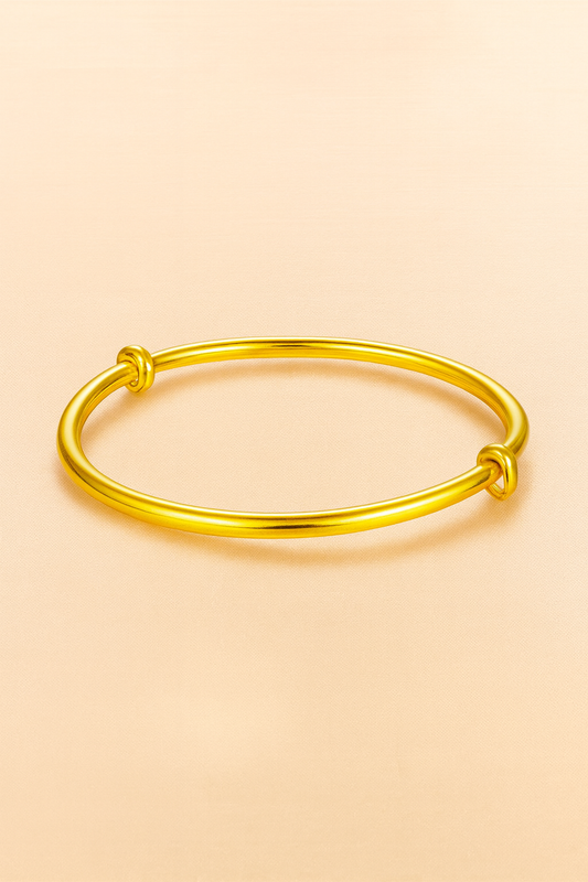 Movable Opening Gold Bracelet — Classic Adjustable Design