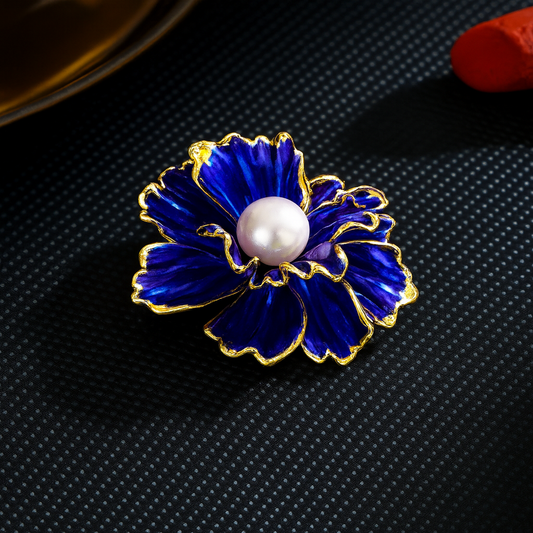 Retro Elegant Pearl Flower Magnetic Buckle Brooch, Light Luxury Fashion