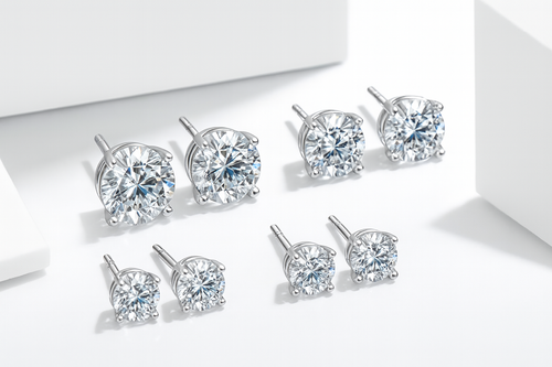 Cross Border 3A Zircon Fashionable Earrings for Women S925 Silver Needle Compact Ins Jewelry Gift