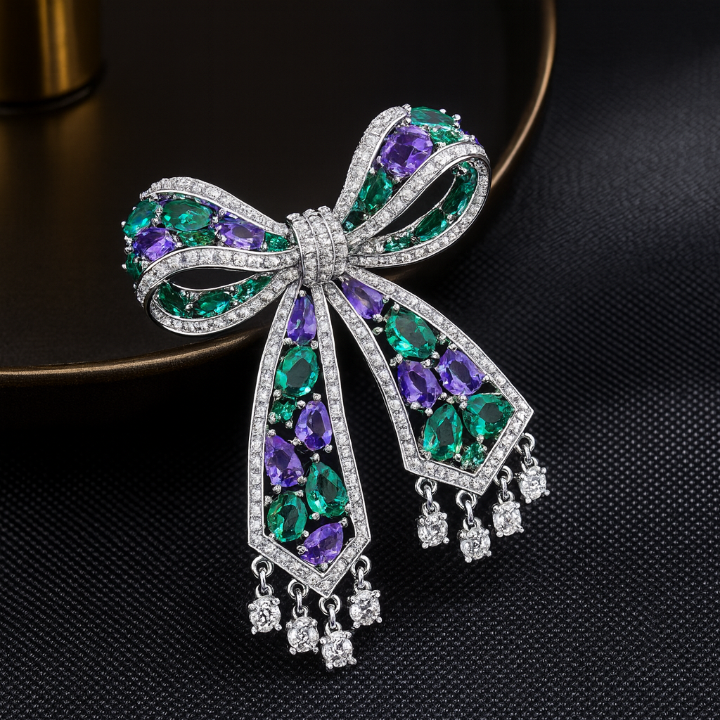 New French Bow Brooch for Women with a High-End Feel