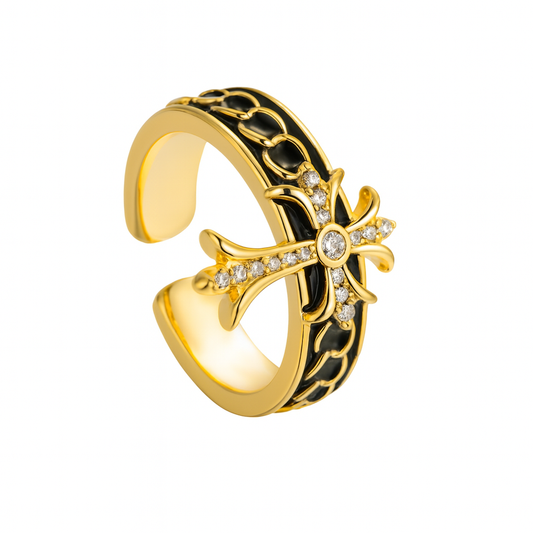 Cross Opening Ring Ins Trendy Men's and Women's Personalized Index Finger Ring