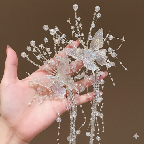 Crystal Butterfly Hair Clip – Girls’ Sparkling Hair Accessory