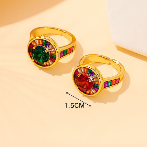 Elliptical Champagne Zircon Copper Jewelry