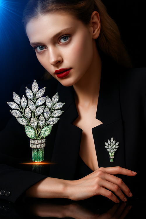 Lavender Brooch Temperament High-End Bouquet Niche Chest Flower Brooch Accessory