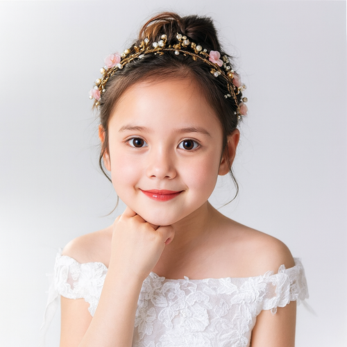 Princess Accessories – Girl’s Handmade Head Flower Pink Headband