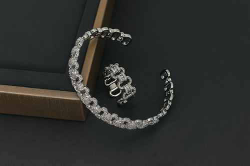 Round Ring Zircon Bracelet & Ring Set — Luxury Women’s Jewelry