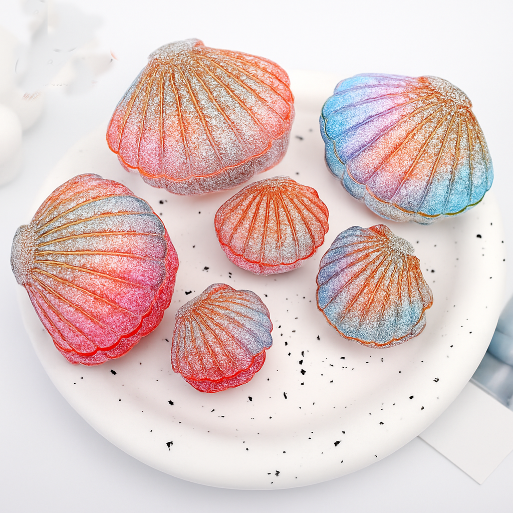 Size Colorful Shell Gripper Hair Clip – Mermaid Style Headpiece