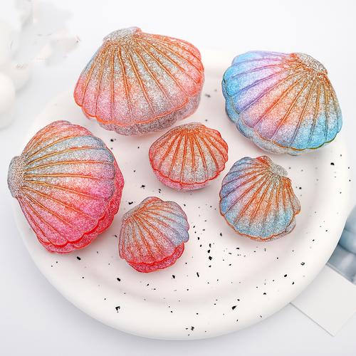 Size Colorful Shell Gripper Hair Clip – Mermaid Style Headpiece