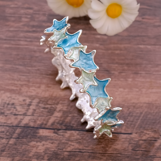 Star Colored Oil Patchwork Bracelet