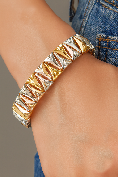 Three Color Angel Splicing Eco Friendly Alloy Elastic Bracelet